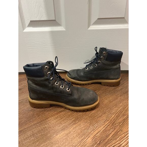 Timberland Premium 6-Inch Boots in Navy Leather EU 37 US 4.5 - Picture 3 of 12